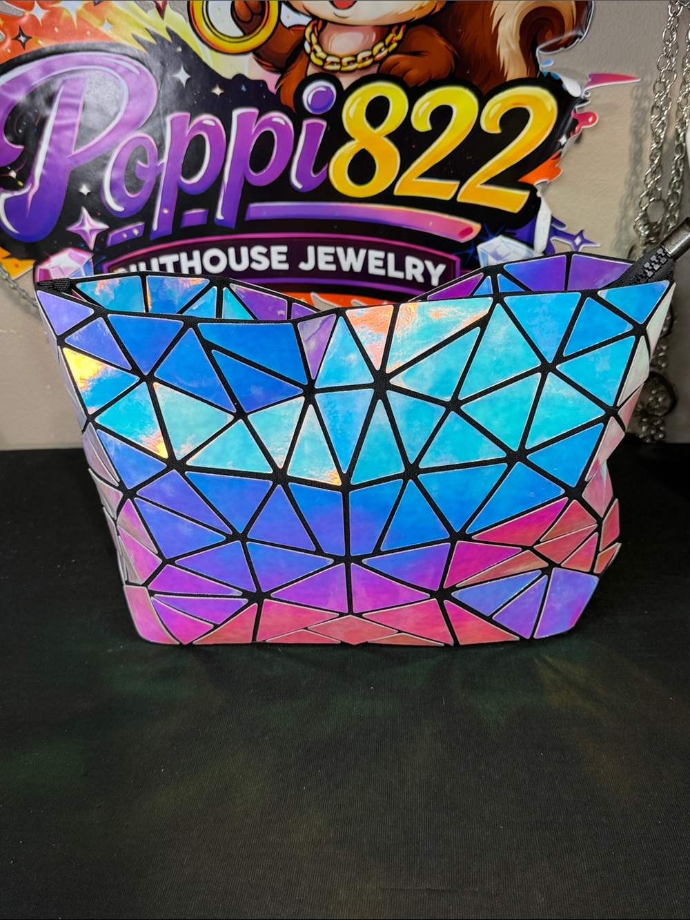 Iridescent Geometric Crossbody Bag — Multicolor Harlermoon